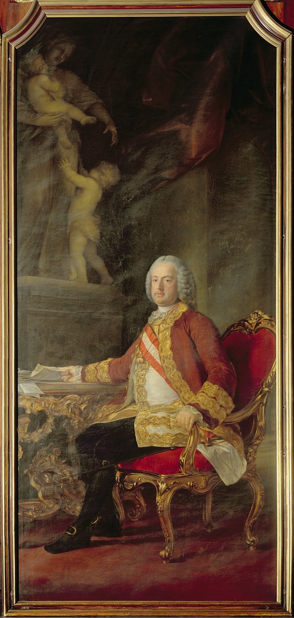 František I. císař Svaté říše římské (1708-65) manžel císařovny Marie Terezie Rakousko (1717-80) od Pompeo Girolamo Batoni
