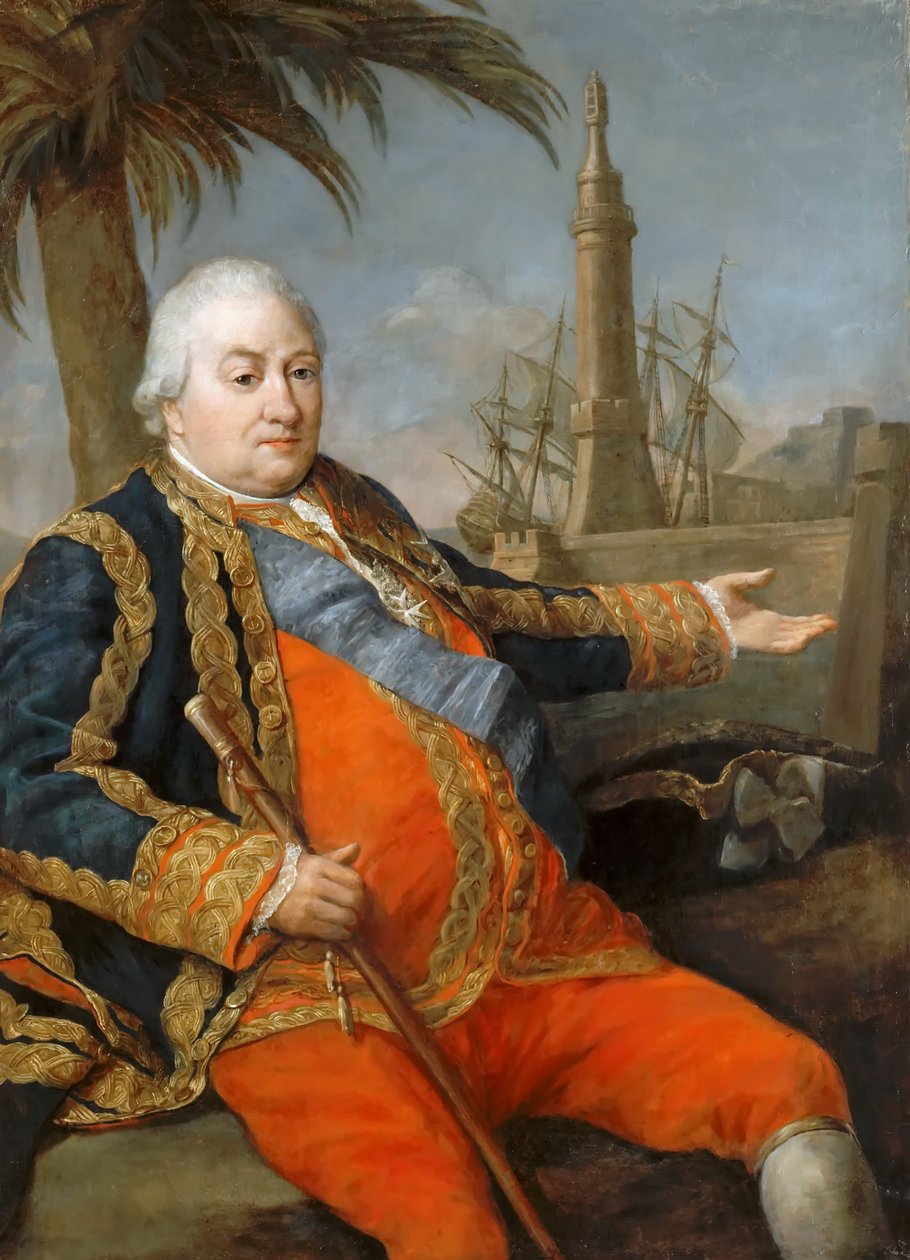 Pierre André de Suffren de Saint Tropez 1729-1788 od Pompeo Girolamo Batoni