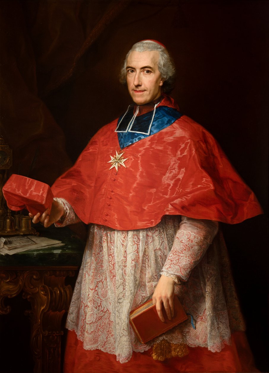 Portrét kardinála Jeana-Françoise Josepha de Rochechouarta od Pompeo Girolamo Batoni