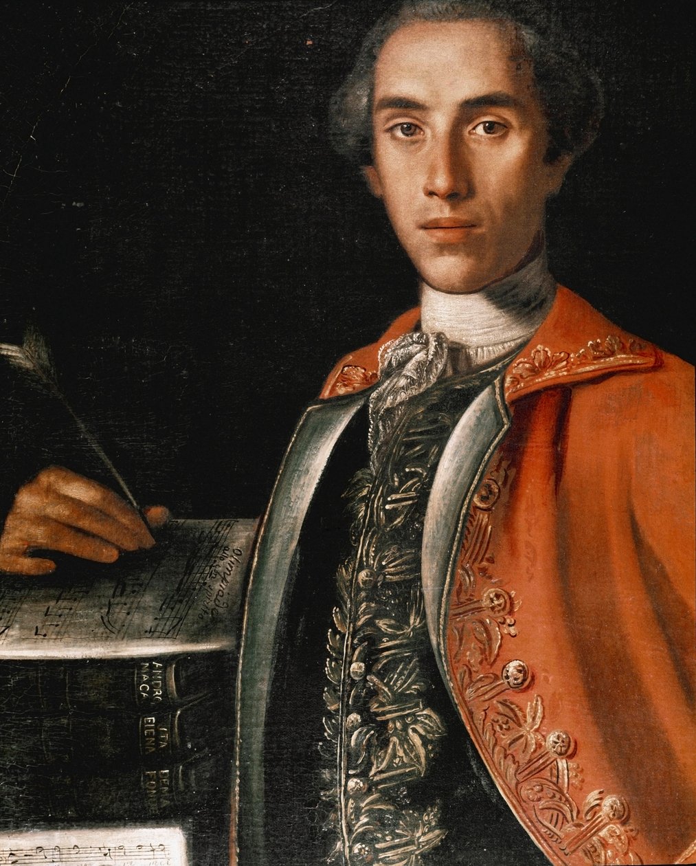 Portrét italského skladatele Leonarda Lea (1694-1744) Malba Pompea Batoniho (1708-1787) Neapol, hudební konzervatoř San Pietro a Majella od Pompeo Girolamo Batoni