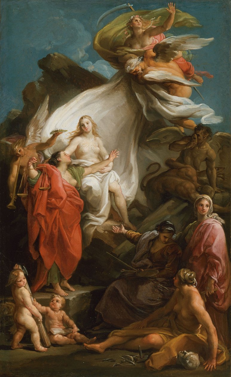 Čas odhalující pravdu od Pompeo Girolamo Batoni