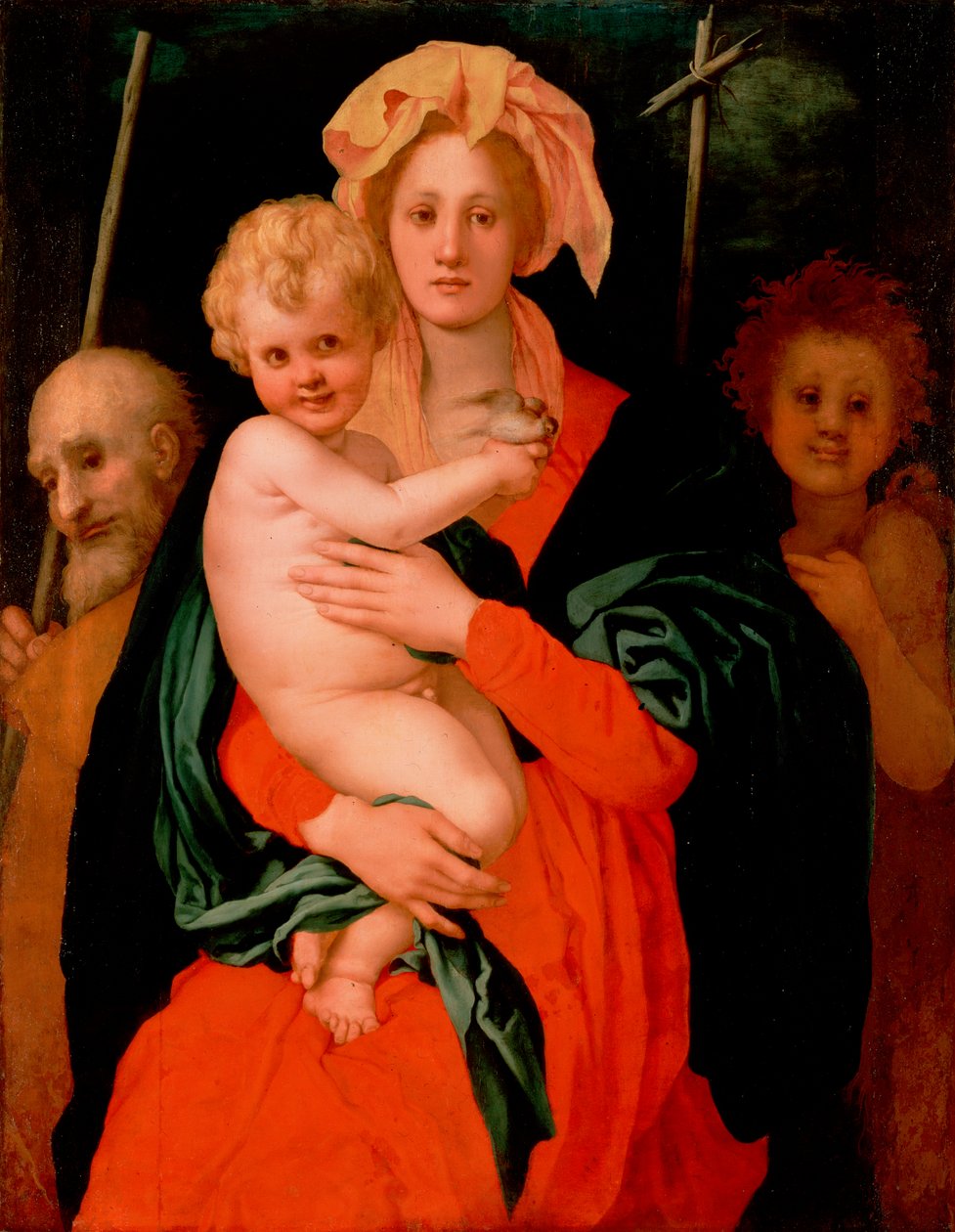 Madona s dítětem se svatým Josefem a Janem Křtitelem od Jacopo Pontormo