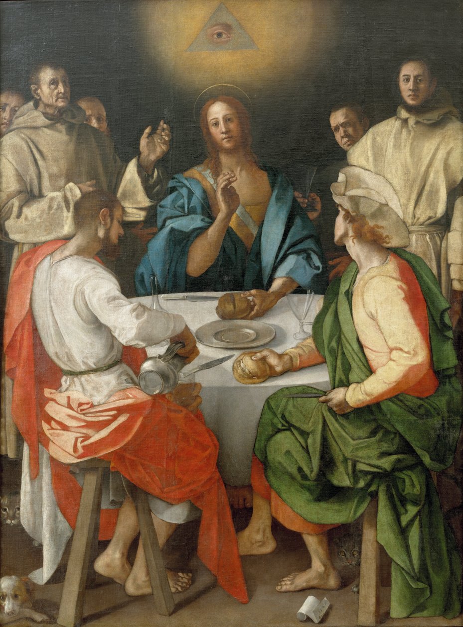 Večeře v Emauzích od Jacopo Pontormo