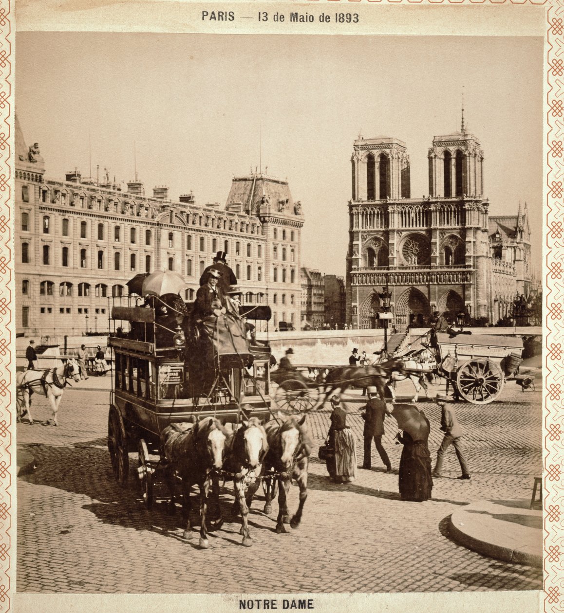 Notre Dame, Paříž, 13. května 1893 od Portuguese Photographer