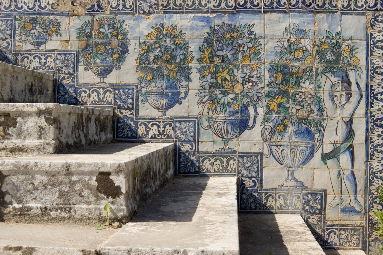 Azulejos dlaždice v palácových zahradách (keramické) od Portuguese School