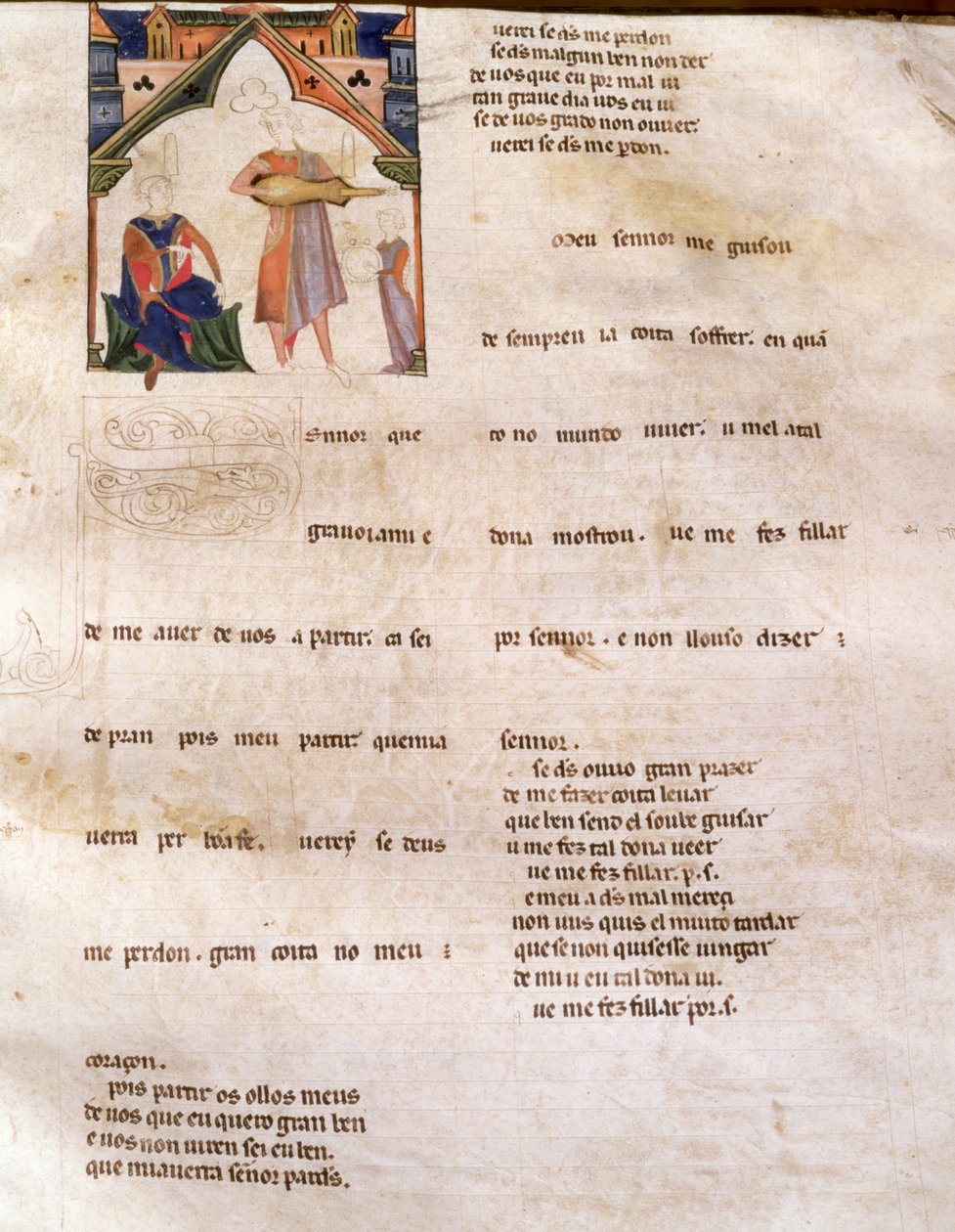 Strana 197R Ajuda Kniha veršů, Strana 197R, 13.14.st. od Portuguese School