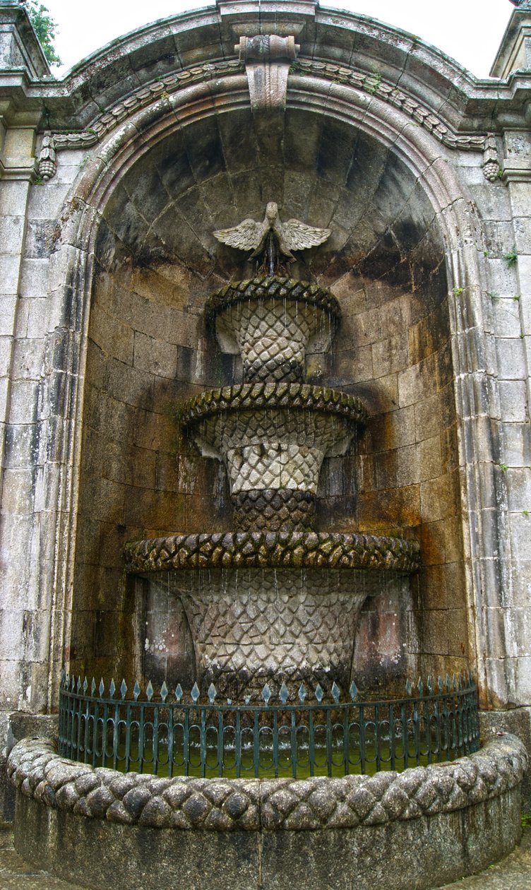 Pelikánova fontána, Svatyně Panny Marie Léčebné, Lamego, Portugalsko 1738 (kámen) od Portuguese School