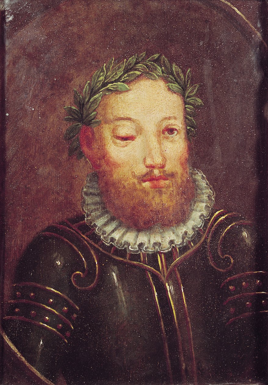 Portrét Luise Vaz de Camoes (asi 1524-80) 16.-17. od Portuguese School
