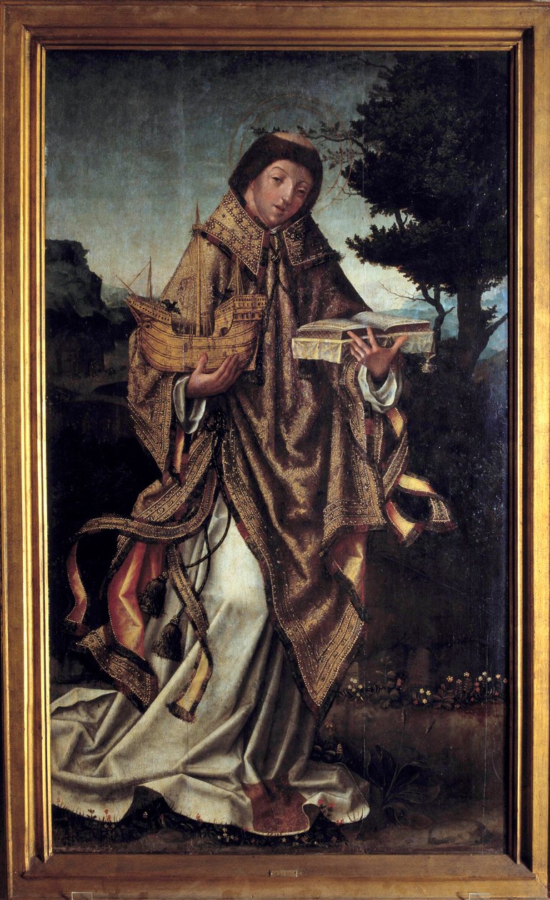 Svatý Vincent, patron města Lisabonu Malba portugalské školy od Portuguese School