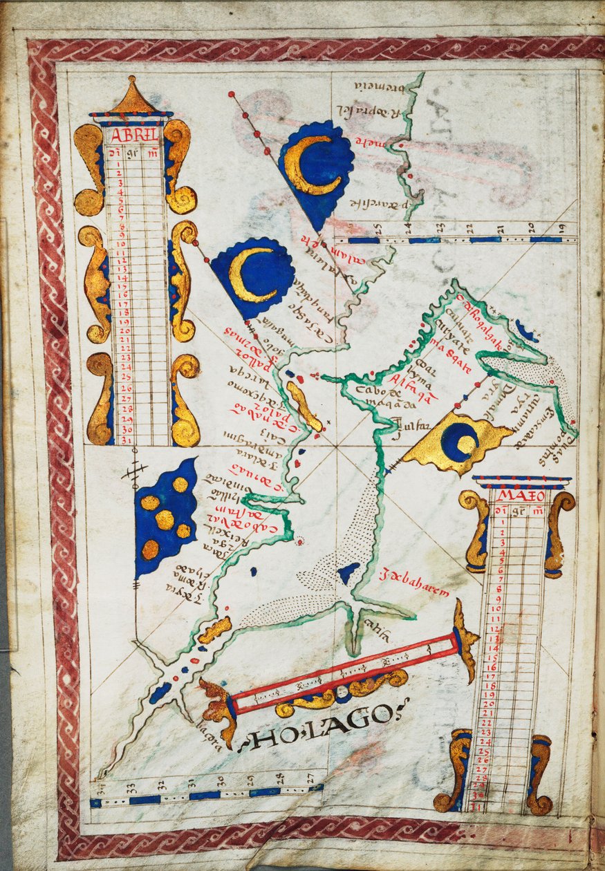 Měřítko: [cca 1:14 500 000]. Další místa: 1550-60 (pergamen) od Portuguese School