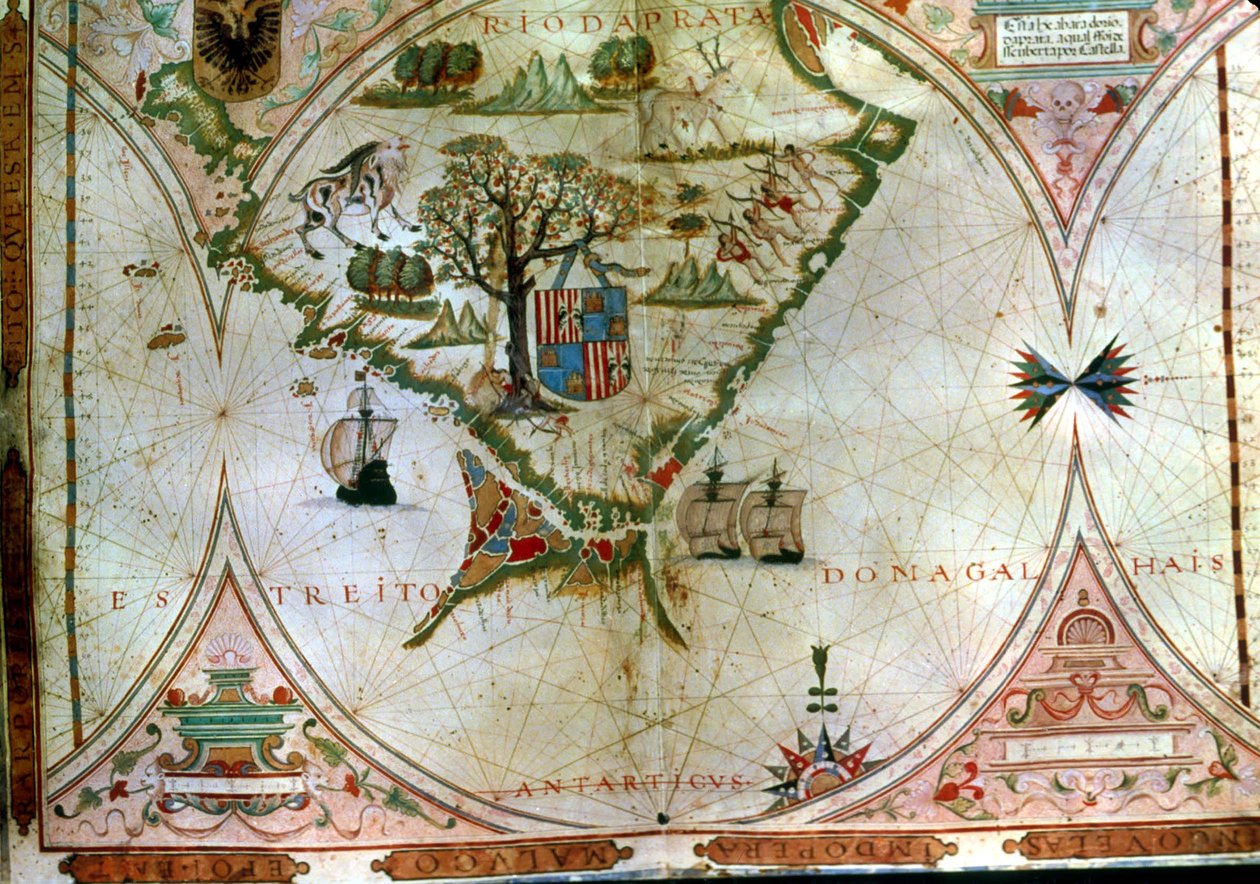 Magellanův průliv (vellum) od Portuguese School