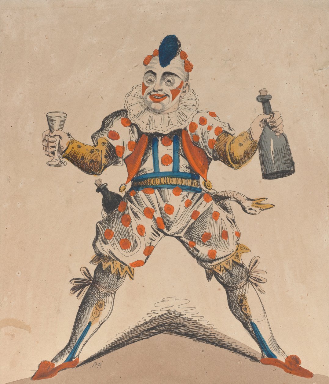 Pan Grimaldi jako klaun, 13. července 1822. od Possibly Piercy Roberts