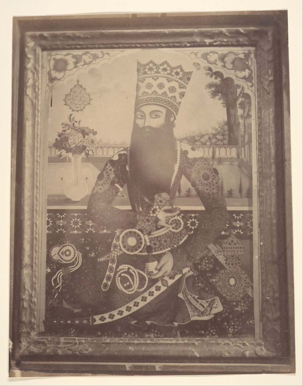 [Fath-Ali Shah, Obraz, který kdysi patřil Hmah [] Saula, strýc krále.], 40.–60. léta 19. století. od Possibly by Luigi Pesce.