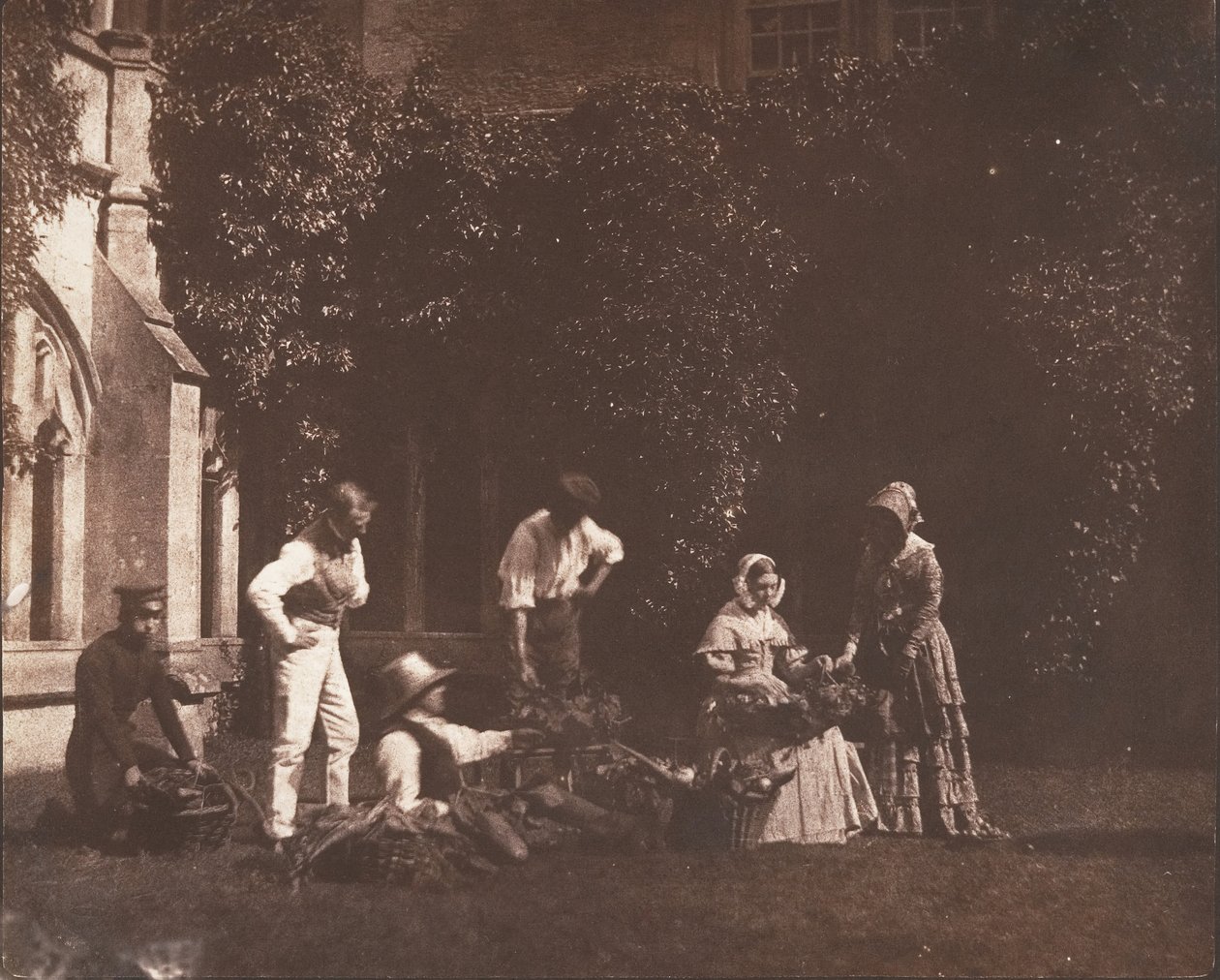 Prodejci ovoce, ca. 1845. od Possibly by William Henry Fox Talbot.