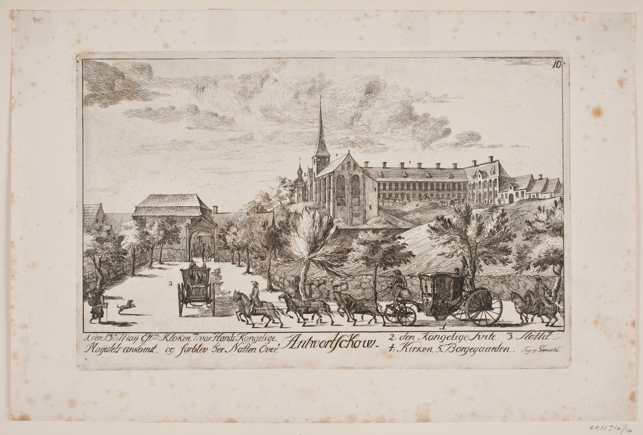 Příjezd Frederika V. do Antvorskova od Poul Isac Grønvold