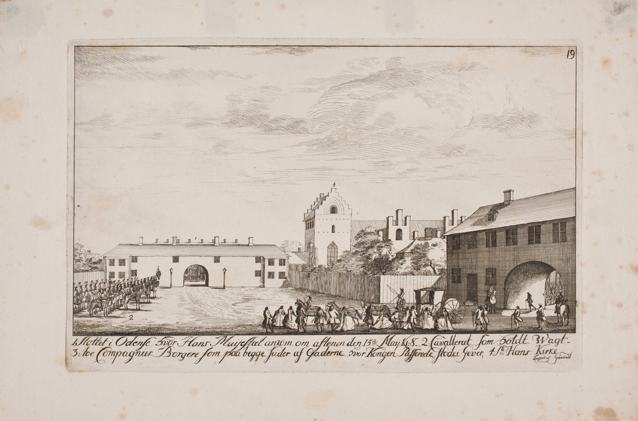 Příjezd Frederika V. na hrad Odense od Poul Isac Grønvold