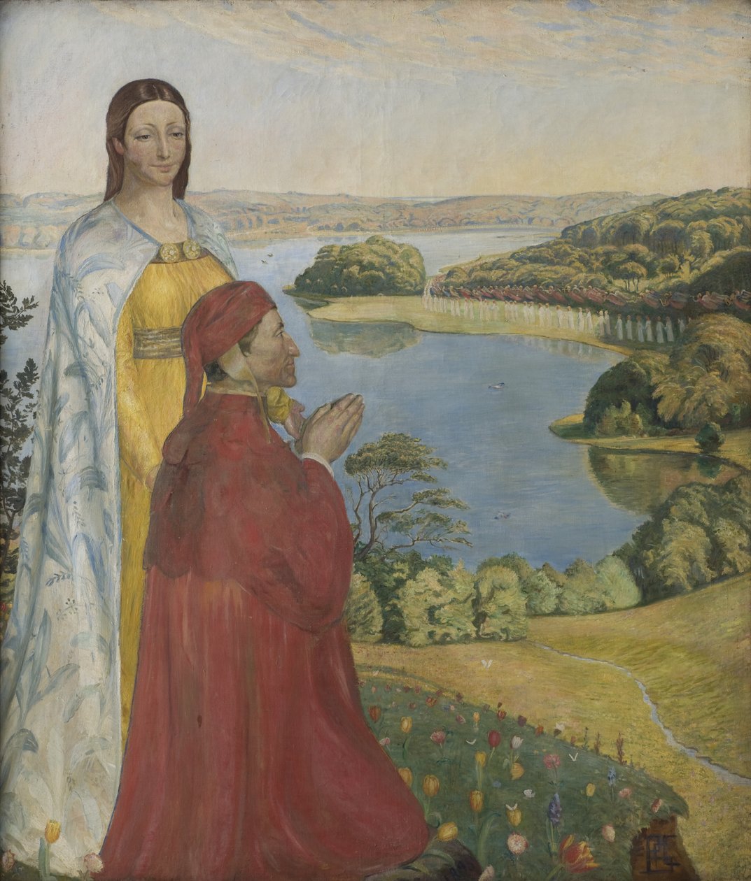 Dante a Beatrice v ráji od Poul S. Christiansen