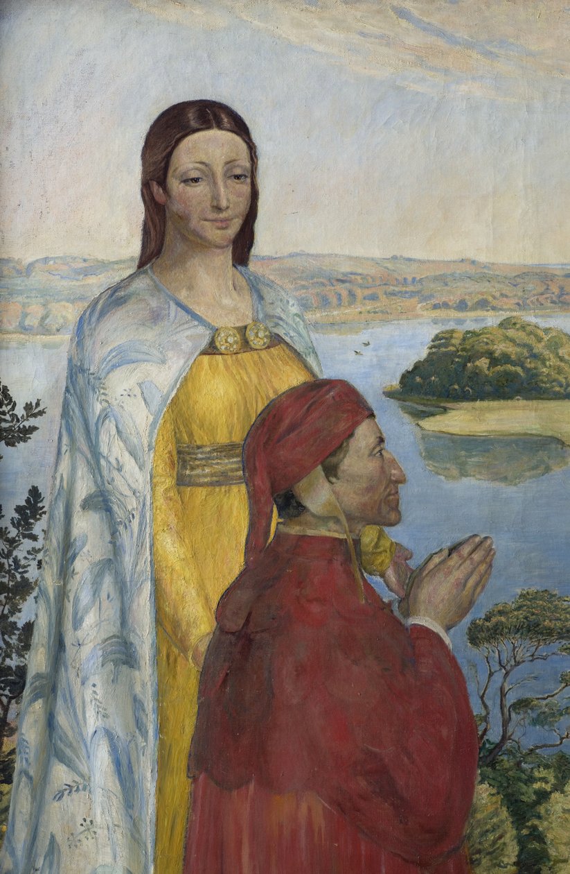 Dante a Beatrice v ráji, 1895. od Poul Simon Christiansen
