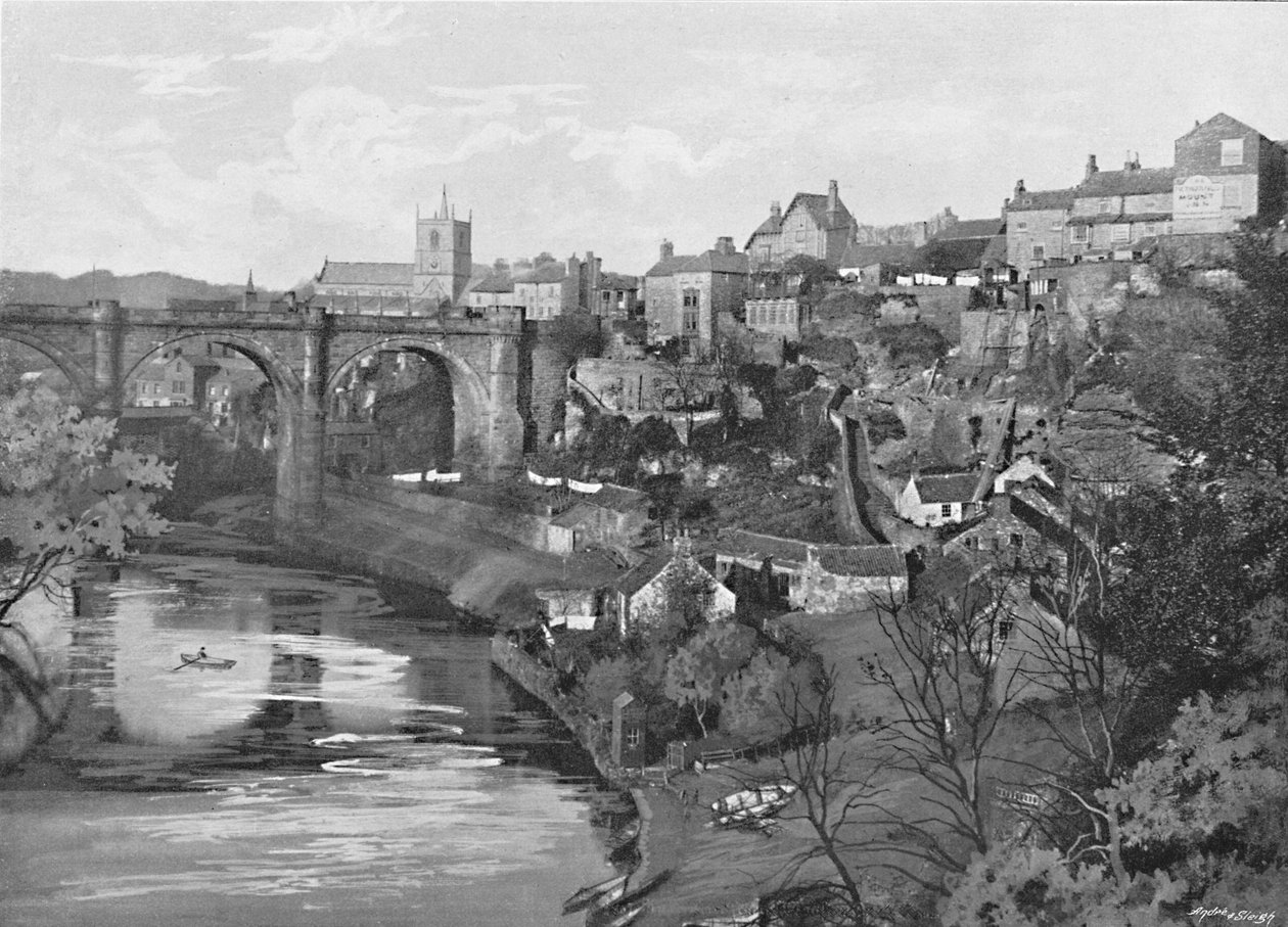 Knaresborough, z hradu, c1896 od Poulton and Co