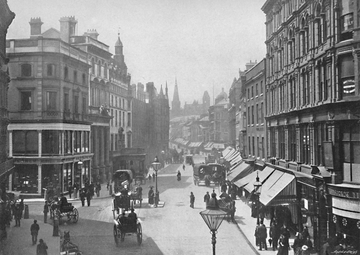 New Street, Birmingham, c1896 od Poulton and Co
