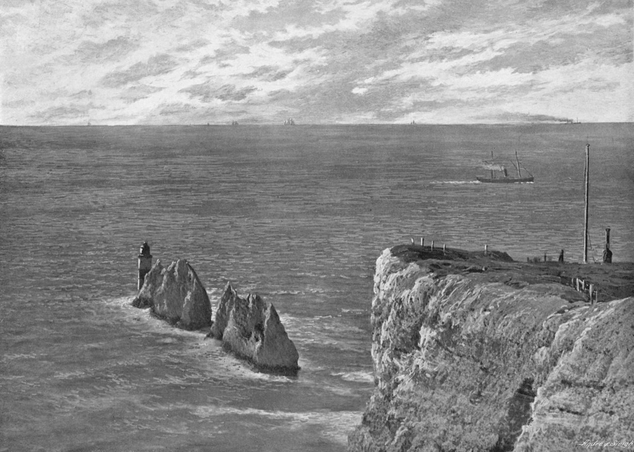 The Needles, Isle of Wight, c1896 od Poulton and Co