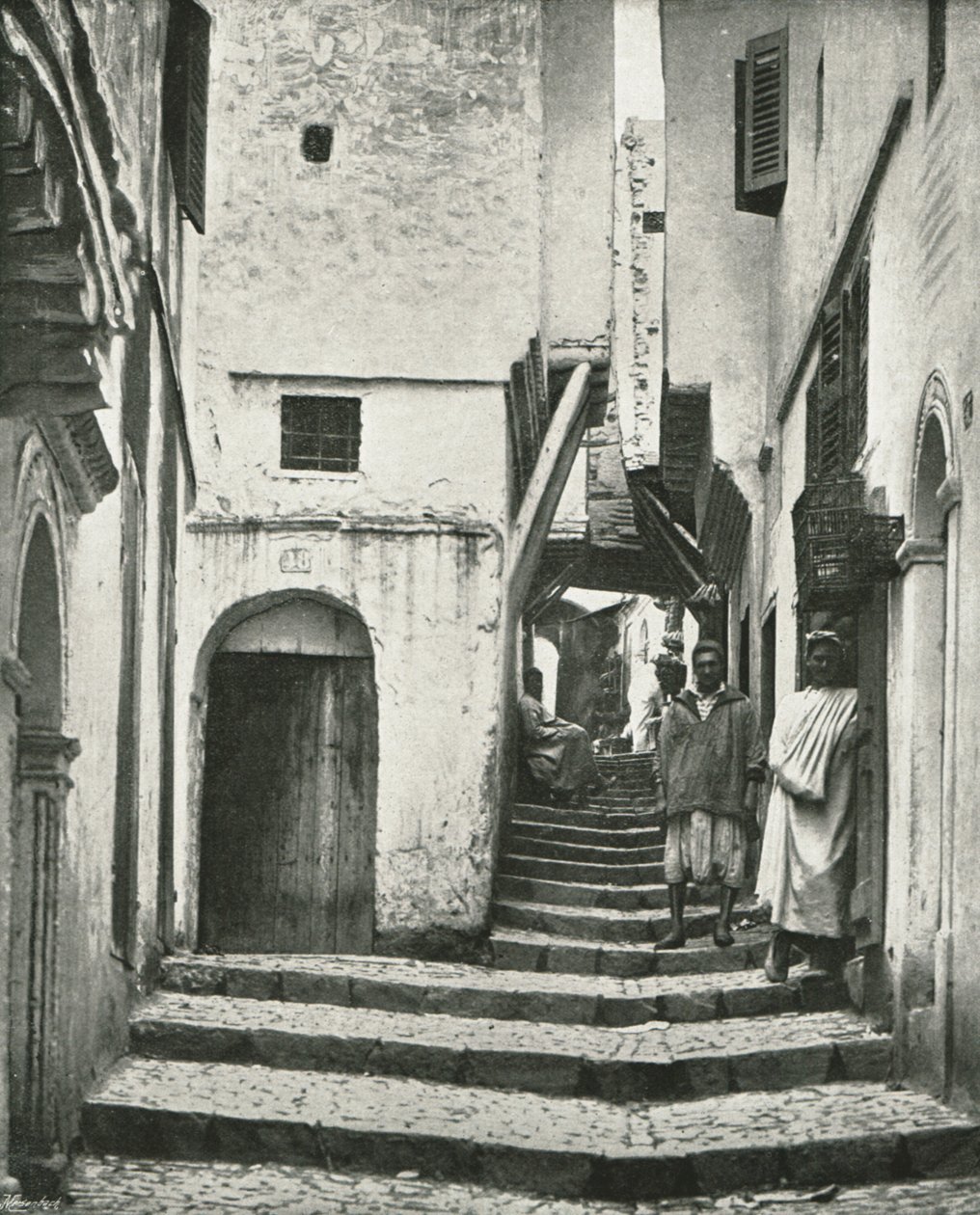 Rue de la Kasbah, Alžír, Alžírsko, 1895. od Poulton and Co
