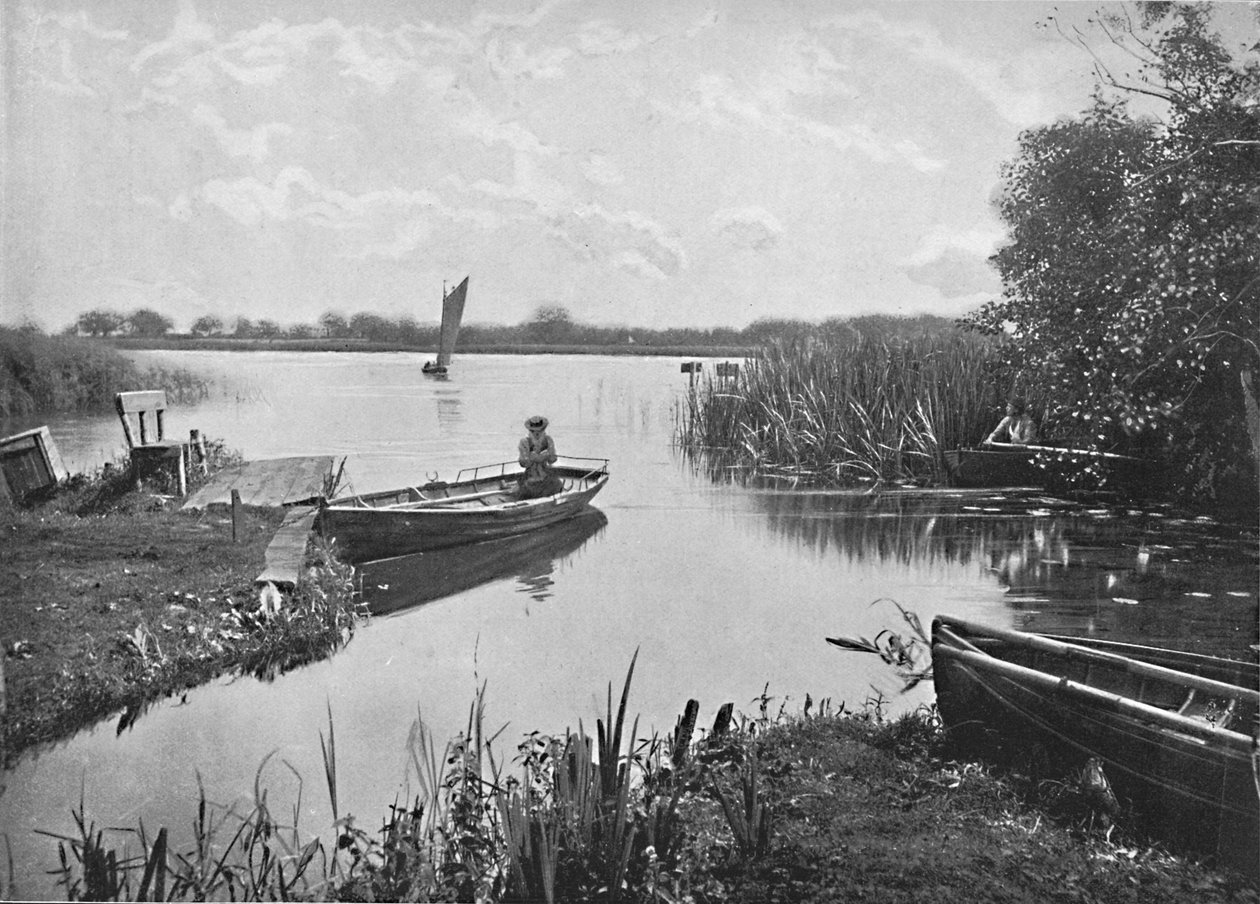 Wroxham Broad, Norfolk, c1896 od Poulton and Co