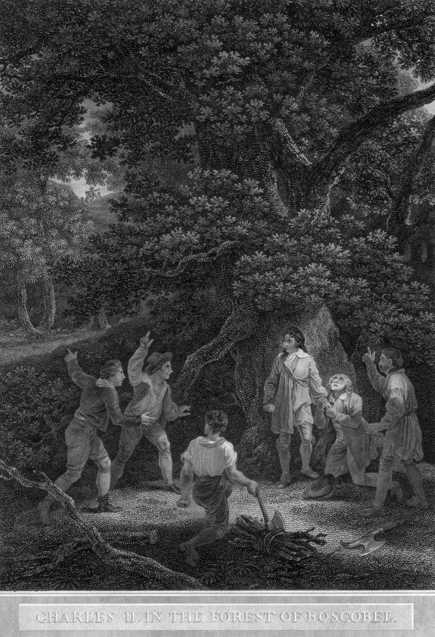 Karel II v lese Boscobel, 1651. od Pouney and Rhodes