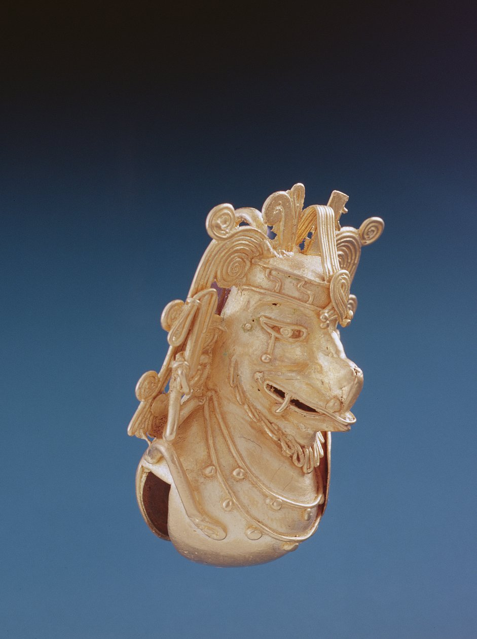 Bell, Mixtec Culture (zlato) od Pre Columbian
