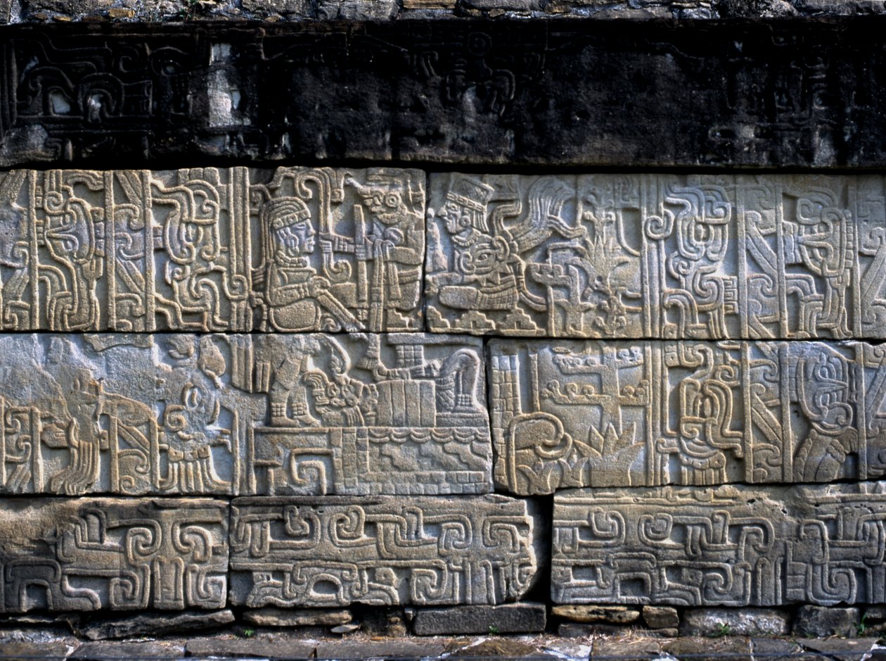 Střed se opíral, Totonac, ze severní stěny, South Ball Court, období pozdní klasiky od Pre-Columbian