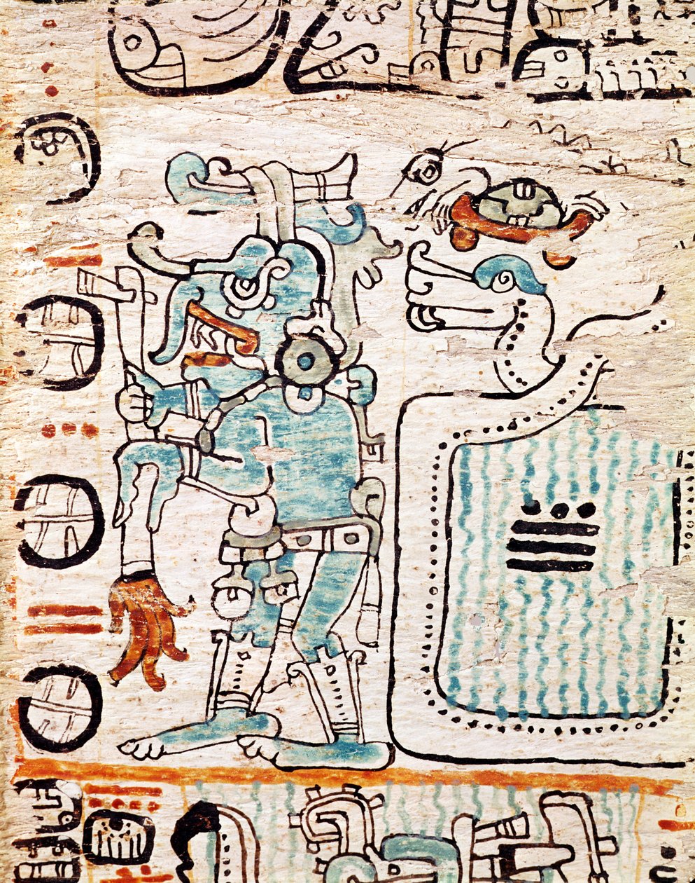 Detail z mayského kodexu od Pre Columbian