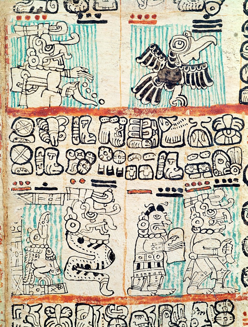 Detail z mayského kodexu od Pre Columbian