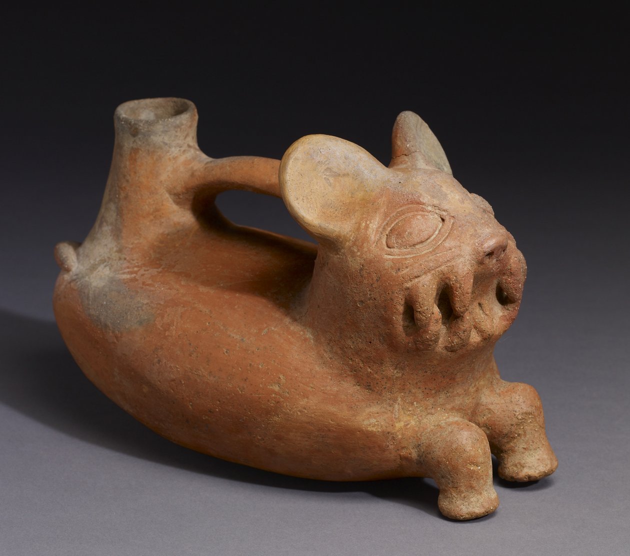 Kočičí nádoba, Vicus Culture (hliněné zboží) od Pre Columbian