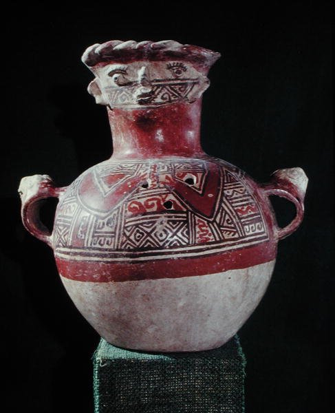 Pohřební urna, od Mixco Viejo, Chimaltenango (polychromovaná) od Pre Columbian