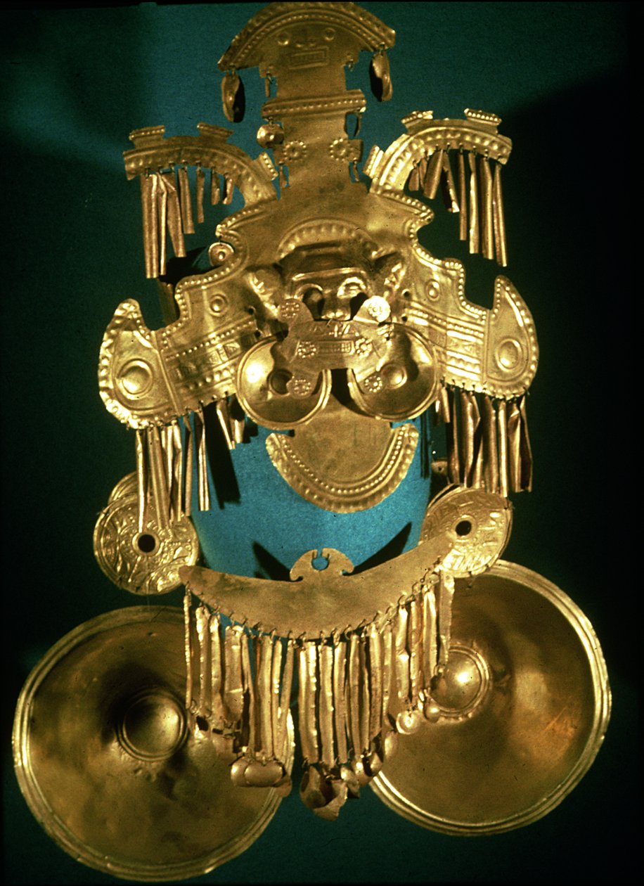Prsní ozdoba regionu Calima, Kolumbie, c. 500–1500 AD (zlato) od Pre Columbian