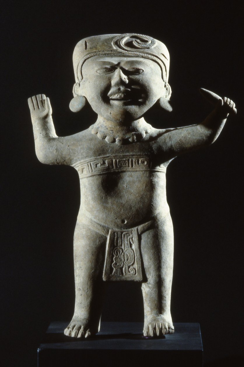 Soška Totonaka s usměvavou tváří, ze státu Veracruz, období pozdní klasiky od Pre Columbian
