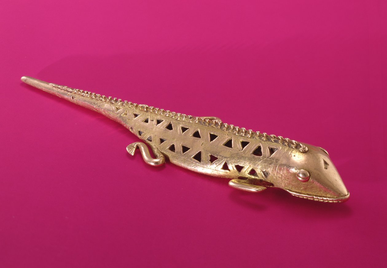 Ještěrka, z Kolumbie (zlato) od Pre Columbian