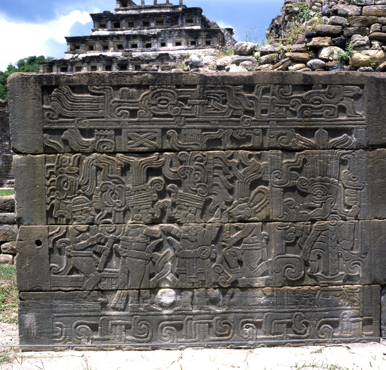 Severozápadní reliéf, Totonac, severní stěna, South Ball Court, období pozdní klasiky od Pre Columbian