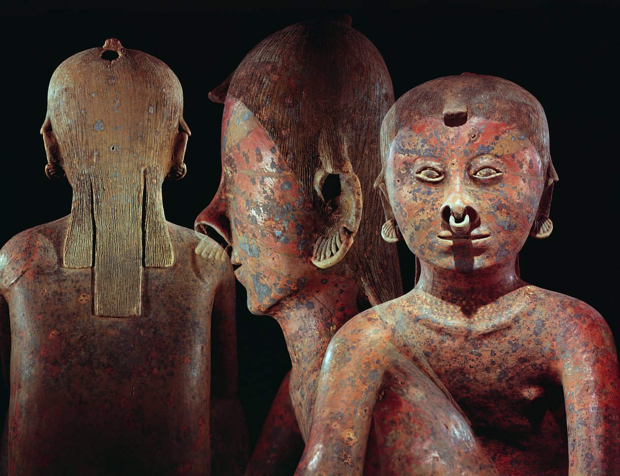 Podrobnosti o sedící postavě, Chinasco Culture, (keramika) od Pre Columbian Pre Columbian