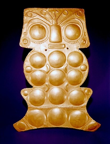 Hrudník z horních toků řeky Sinu, možná styl Calima (zlato) od Pre Columbian Pre Columbian