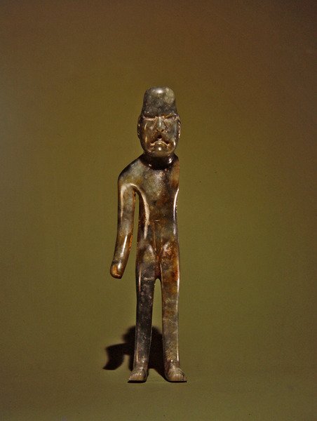 Stojící muž, Olmec Culture (nefrit) od Pre Columbian Pre Columbian