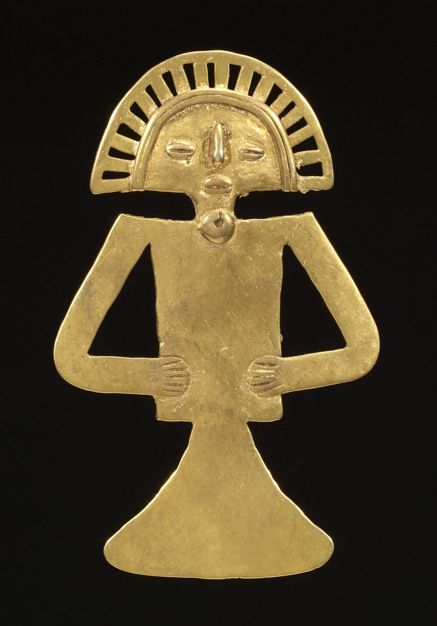 Figurální přívěsek, cca 700-1000 (zlato) od Pre Columbian Pre Columbian