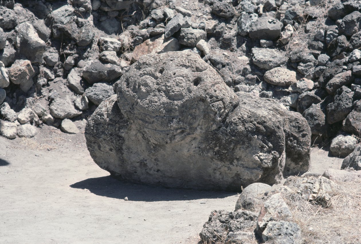 Kamenořezba obličeje, pozdní poklasická doba od Pre Columbian