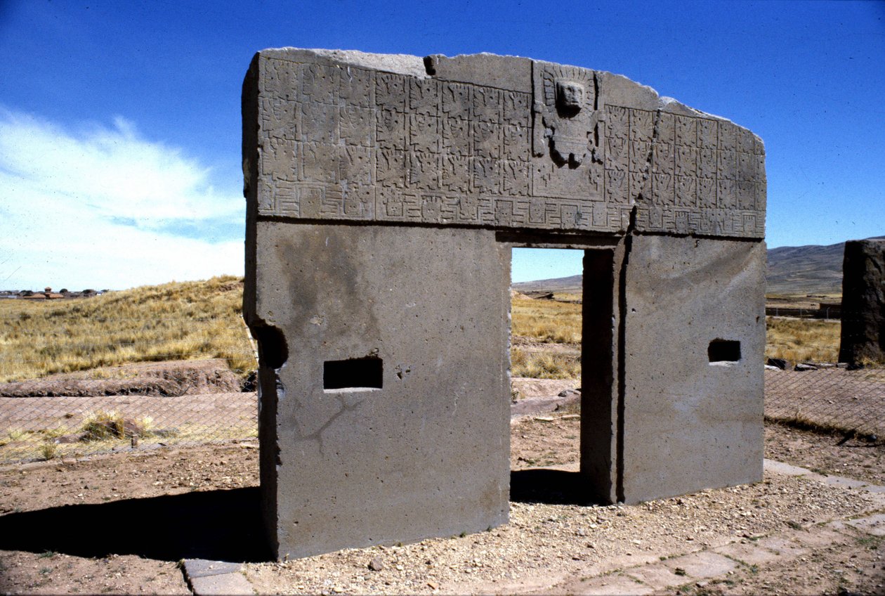 Předkolumbovské archeologické naleziště Tiahuanaco, Bolívie. od Pre Columbian Pre Columbian