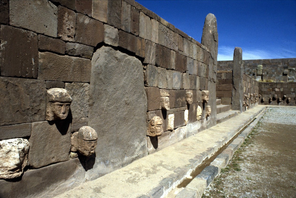 Předkolumbovské archeologické naleziště Tiahuanaco, Bolívie. od Pre Columbian Pre Columbian