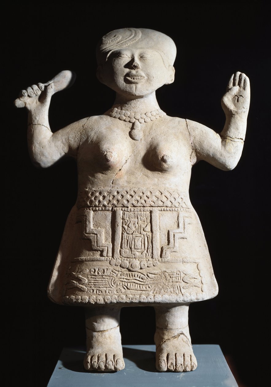 Předkolumbovské umění, civilizace Totonac: soška předpěrových paží ve vzduchu 6.-9. století po JC From El Tajin (kámen) od Pre Columbian Pre Columbian