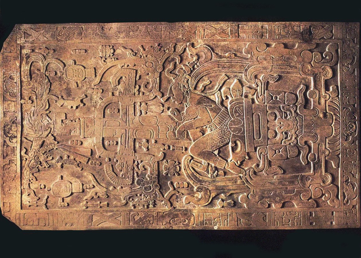 Hrob krále Pakala z Chrámu nápisů, Palenque, 615-683 od Pre Columbian art