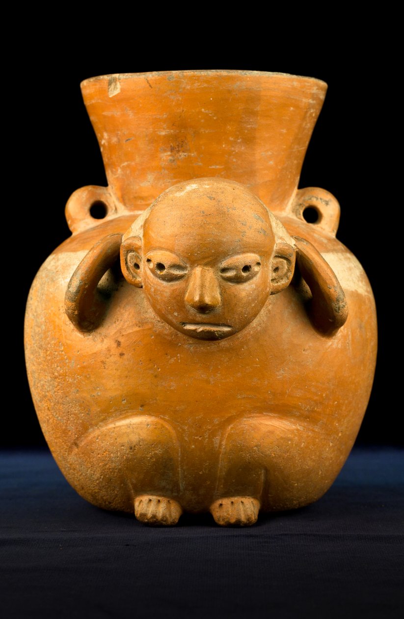 Váza s nosičem / Předkolumbovské umění (terakota) od Precolombian Precolombian