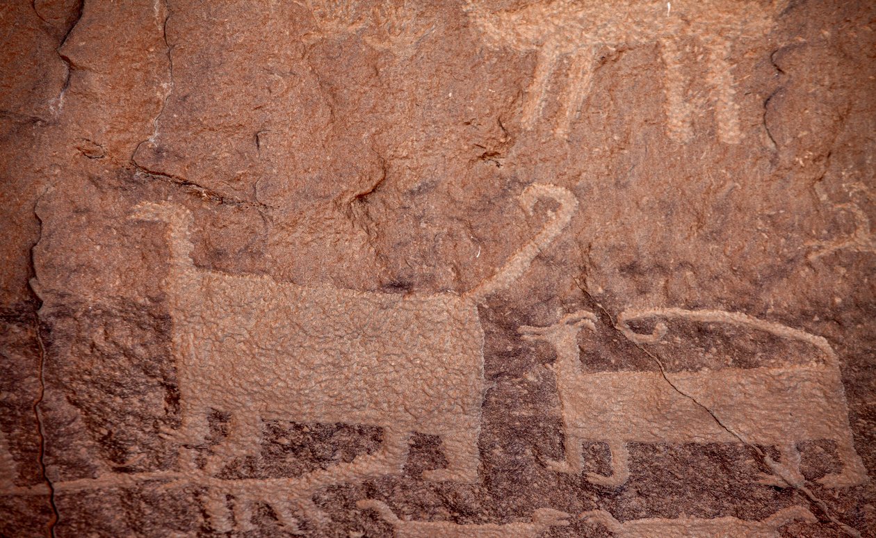 Petroglyfy, Národní historický park kultury Chaco, 2014 (foto) od Precolombian Precolombian
