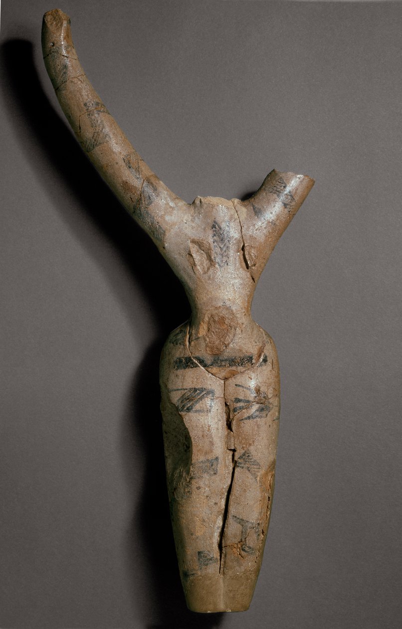 Tetovaná figurka (keramika) od Predynastic Period Egyptian